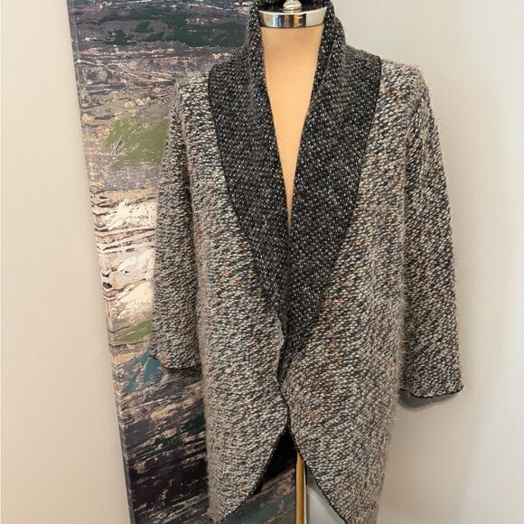 NWT Bryn Walker Castagna Wrap Isle Skye Array Hues Shawl Coat SZ XS Wool Blend - Picture 2 of 14